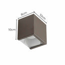 Arandela Cubo 1 Foco Sem Friso Alumínio 10cm P/ MR16 Starlumen ST2941-Starlumen-