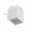 Arandela Cubo 1 Foco Sem Friso Alumínio 10cm P/ MR16 Starlumen ST2941-Starlumen-