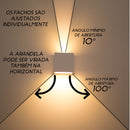 Arandela Efeito 2 Fachos Regulável LED 5W Branco Quente ST423 - Marrom-Arandelas-Starlumen