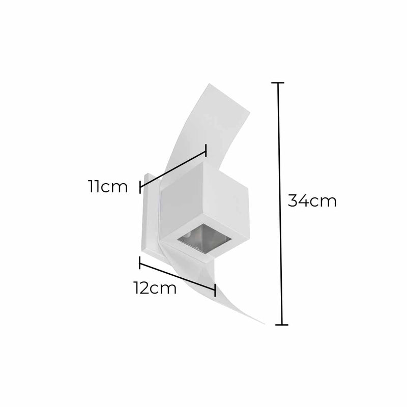 Arandela Efeito 2 Focos Box Aba Muro Externa Interna St890-Starlumen-