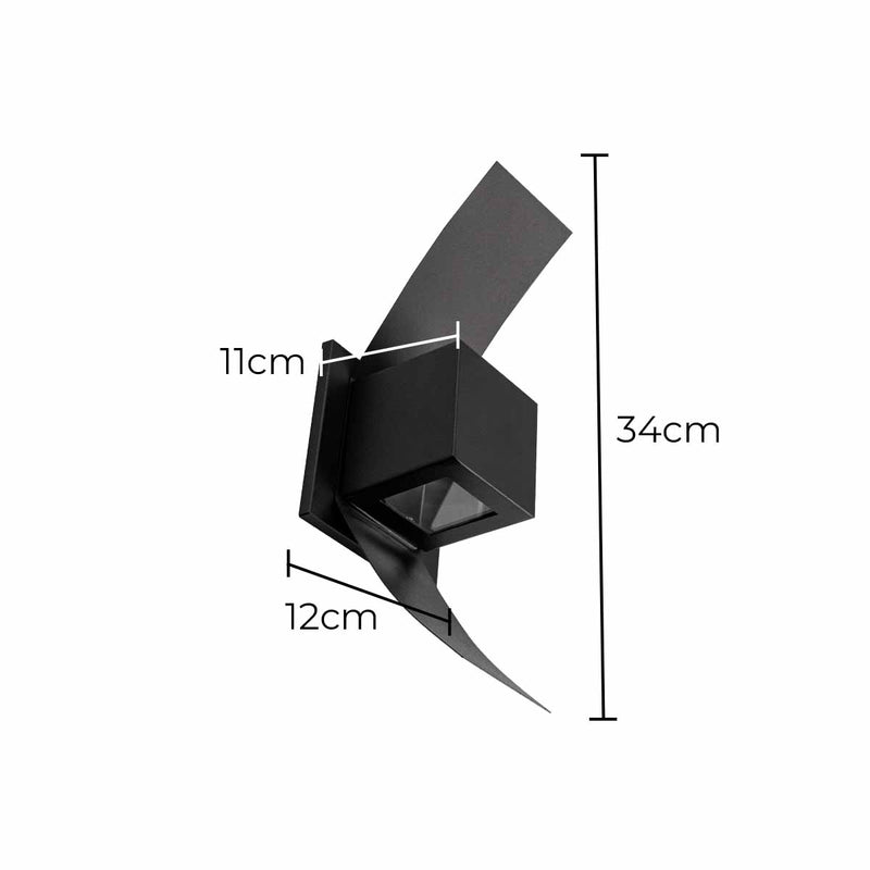Arandela Efeito 2 Focos Box Aba Muro Externa Interna St890-Starlumen-