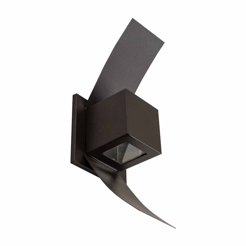 Arandela Efeito 2 Focos Box Aba Muro Externa Interna St890-Starlumen-Marrom-