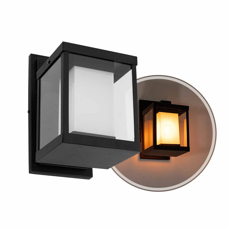 Arandela Externa Retrô 4 Faces em Alumínio e Vidro p/ 1xE27 2934A-AR ST3024-Starlumen-Starlumen