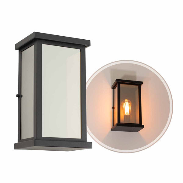 Arandela Externa Retrô em Alumínio e Vidro Espelhado P/ 1XE27 2926A-E ST3025-Starlumen-Starlumen