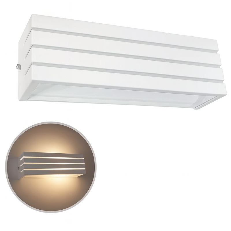 Arandela Frisada 30cm E27 Externa St731-Starlumen-Branco-