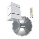 Arandela Frisos E Facho Externa + Led G9 5w St327-Starlumen-Branco Frio (6000K)-Branco-