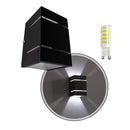 Arandela Frisos E Facho Externa + Led G9 5w St327-Starlumen-Branco Frio (6000K)-Preto-