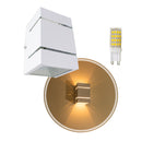 Arandela Frisos E Facho Externa + Led G9 5w St327-Starlumen-Branco Quente (3000K)-Branco-