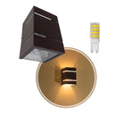 Arandela Frisos E Facho Externa + Led G9 5w St327-Starlumen-Branco Quente (3000K)-Marrom-