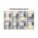 Arandela LED 6W Navi Cubo 2 Fachos 0 a 90° 3000K Branco Externa ST3242-Astraled-Starlumen