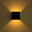 Arandela LED 8W Navi Cubo 2 Fachos 0 a 90° 3000K Preta Externa ST3242-Astraled-Starlumen