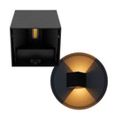 Arandela LED 8W Navi Cubo 2 Fachos 0 a 90° 3000K Preta Externa ST3242-Astraled-Starlumen