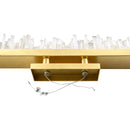 Arandela LED Folhada Ouro Italy c/ Selenita Cristal Marroquino Luz Quente 110V 1,5m ST3275-Arandelas-Starlumen