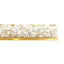 Arandela LED Folhada Ouro Italy c/ Selenita Cristal Marroquino Luz Quente 110V 1,5m ST3275-Arandelas-Starlumen