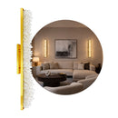 Arandela LED Folhada Ouro Italy c/ Selenita Cristal Marroquino Luz Quente 110V 1,5m ST3275-Arandelas-Starlumen