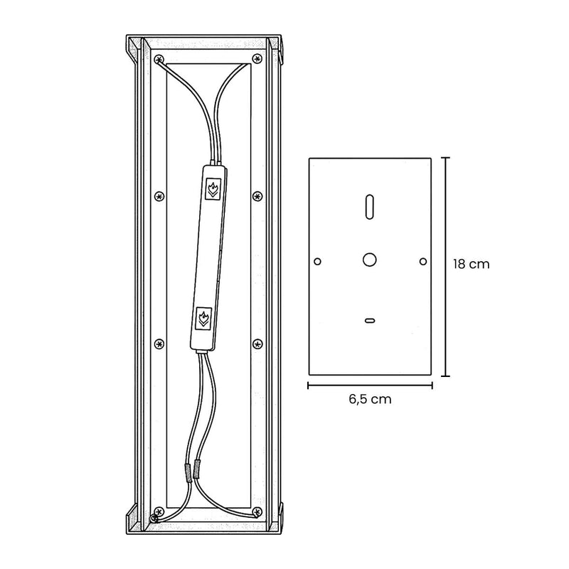 Arandela LED Perfil Flush Wall 24W Luz Quente Bivolt Starlumen ST3233 - Preta-Starlumen-