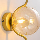 Arandela Malu Ouro Fosco e Ambar ZR129 para G9 Globo Vidro Starlux ST2597-Arandelas-Starlumen
