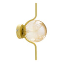 Arandela Malu Ouro Fosco e Ambar ZR129 para G9 Globo Vidro Starlux ST2597-Arandelas-Starlumen