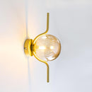 Arandela Malu Ouro Fosco e Ambar ZR129 para G9 Globo Vidro Starlux ST2597-Arandelas-Starlumen