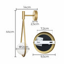 Arandela Pingo Dourada C/ Globo Branco 1xG9 DCB04050 Sindora ST2975-Sindora-Starlumen