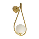 Arandela Pingo Dourada C/ Globo Branco 1xG9 DCB04050 Sindora ST2975-Sindora-Starlumen