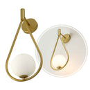 Arandela Pingo Dourada C/ Globo Branco 1xG9 DCB04050 Sindora ST2975-Sindora-Starlumen