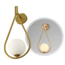 Arandela Pingo Dourada C/ Globo Branco 1xG9 DCB04050 Sindora ST2975-Sindora-Starlumen