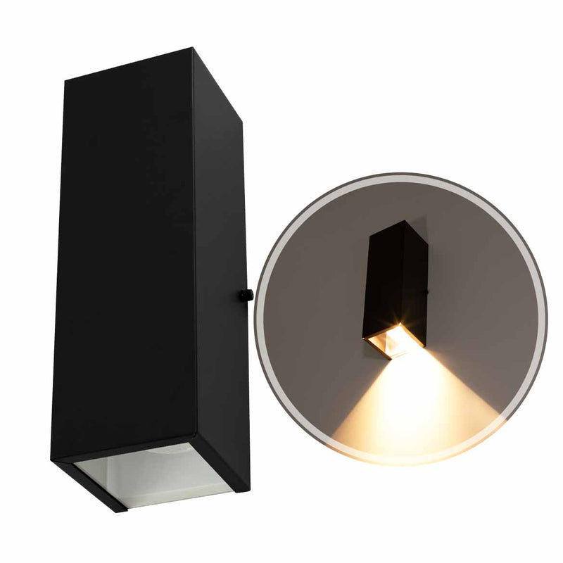 Arandela Retangular 1 Foco Sem Friso 10x30cm p/ E27 Starlumen ST2779-Starlumen-Preto-