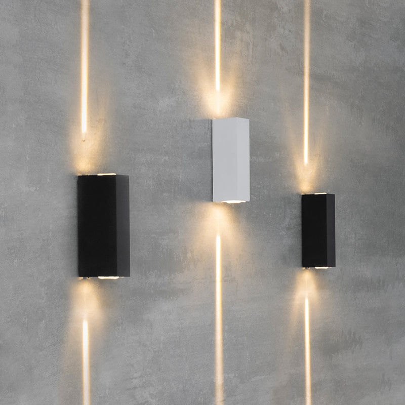 Arandela Retangular Mitel LED 2 Fachos 6W 3000K IP65 NORDECOR ST2923-Nordecor-Starlumen