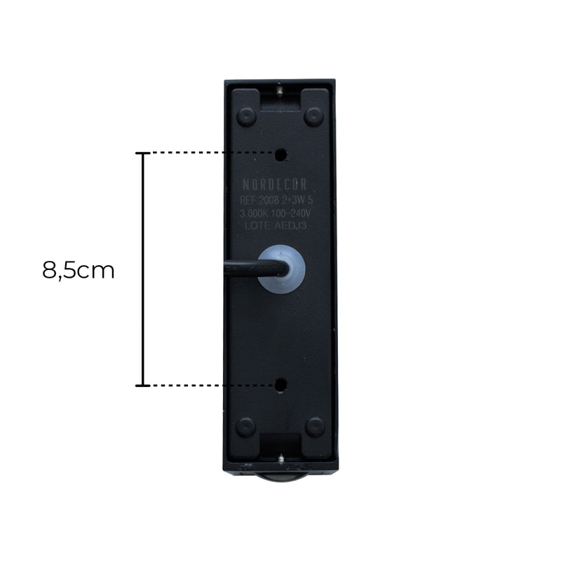 Arandela Retangular Mitel LED 2 Fachos 6W 3000K IP65 NORDECOR ST2923-Nordecor-Starlumen