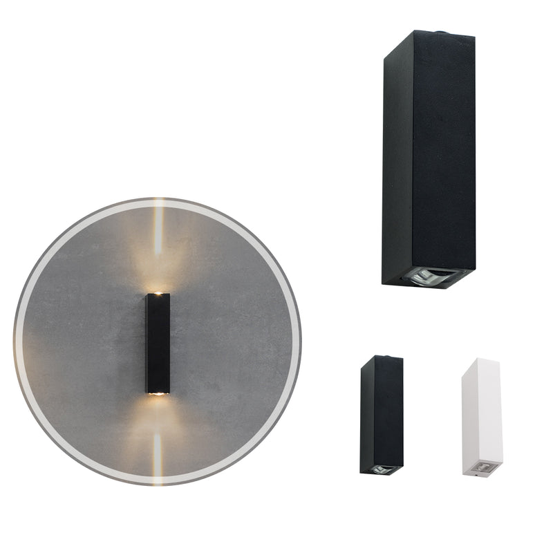 Arandela Retangular Mitel LED 2 Fachos 6W 3000K IP65 NORDECOR ST2923-Nordecor-Starlumen