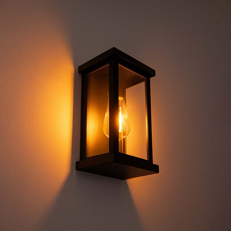 Arandela Retrô Preta 3 Vidros Fumê Reflecta p/ 1xE27 ST3169-Starlumen-