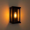 Arandela Retrô Preta 3 Vidros Fumê Reflecta p/ 1xE27 ST3169-Starlumen-