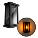 Arandela Retrô Preta 3 Vidros Fumê Reflecta p/ 1xE27 ST3169-Starlumen-