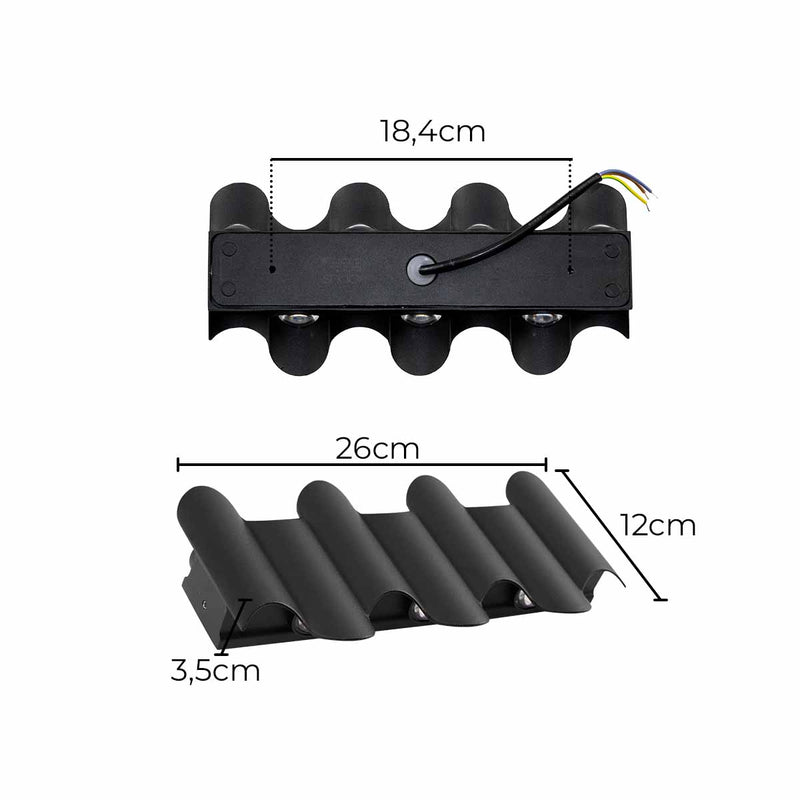 Arandela Schala Facho Duplo 7W 3000k Externo e Interno OPUS ST2958-Opus-Starlumen