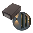 Arandela Slim 2 Focos Alumínio p/G9 Externa Parede Muro ST3144-Starlumen-Marrom-