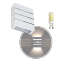 Arandela Slim 3 Frisos Moderna Interna/externa Alumínio Starlumen + LED G9 ST2772-Starlumen-Branco-Branco Frio-