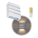 Arandela Slim 3 Frisos Moderna Interna/externa Alumínio Starlumen + LED G9 ST2772-Starlumen-Branco-Branco Quente-