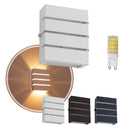 Arandela Slim 3 Frisos Moderna Interna/externa Alumínio Starlumen + LED G9 ST2772-Starlumen-