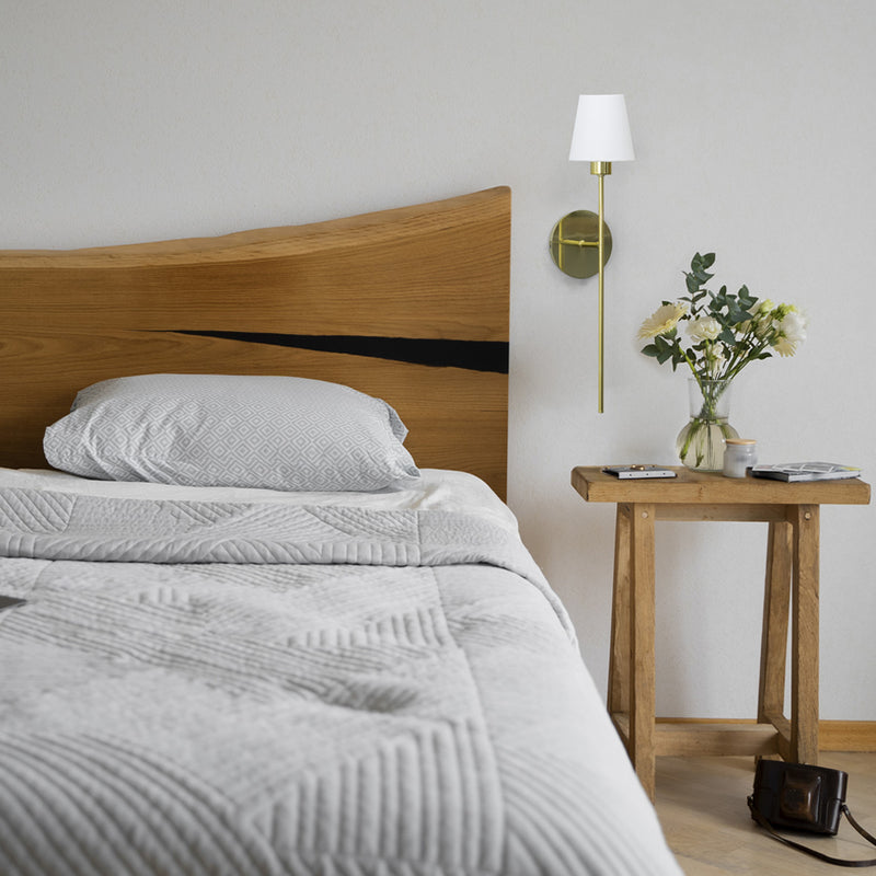 Arandela Torch Dourado com Cúpula Branca P/ E27 Bulbo Spotline ST2930-Spotline-Starlumen