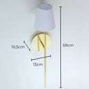 Arandela Torch Dourado com Cúpula Branca P/ E27 Bulbo Spotline ST2930-Spotline-Starlumen