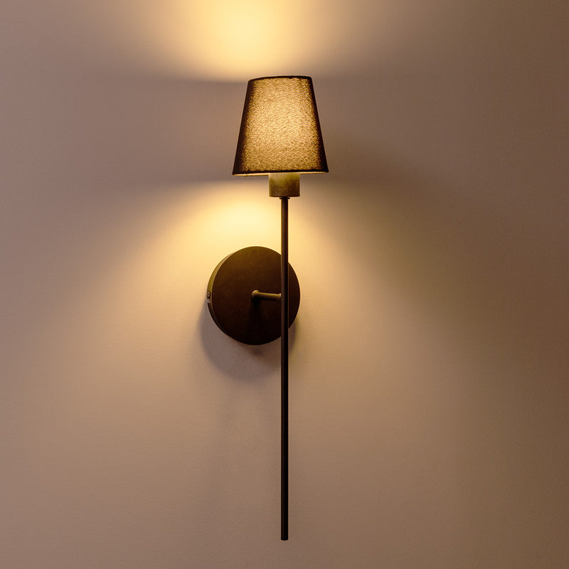 Arandela Torch Preta C/ Cúpula Preta P/ E27 Bulbo Spotline ST2930-Spotline-Starlumen