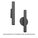 Arandela Tubo Cilindro 30cm Cinza 2 fachos p/ MR11 Starlumen ST2773-Starlumen-