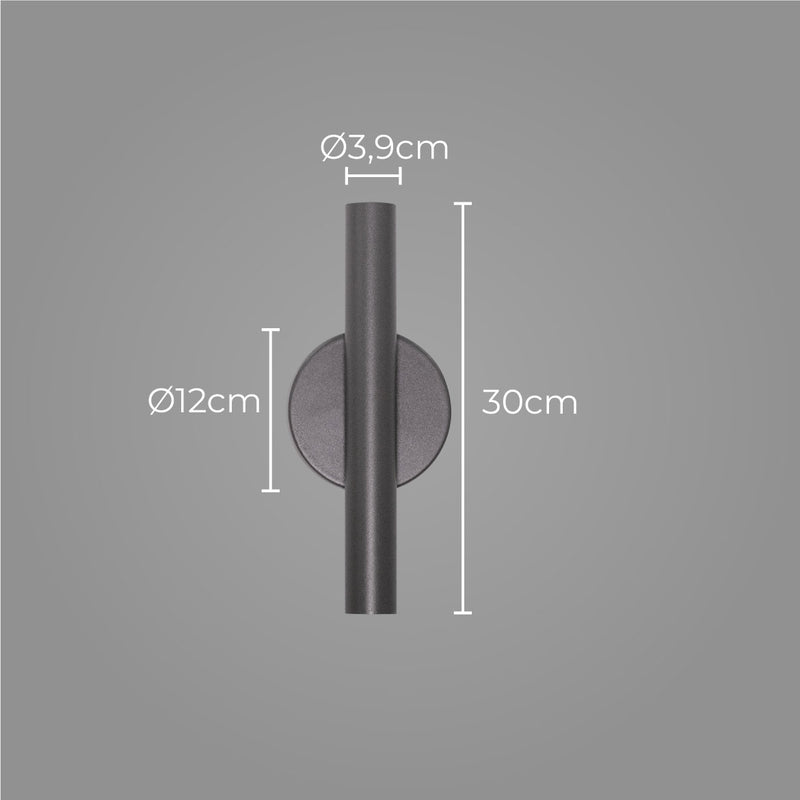 Arandela Tubo Cilindro 30cm Cinza 2 fachos p/ MR11 Starlumen ST2773-Starlumen-