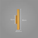 Arandela Tubo Cilindro 30cm Dourado 2 fachos p/ MR11 Starlumen ST2773-Starlumen-