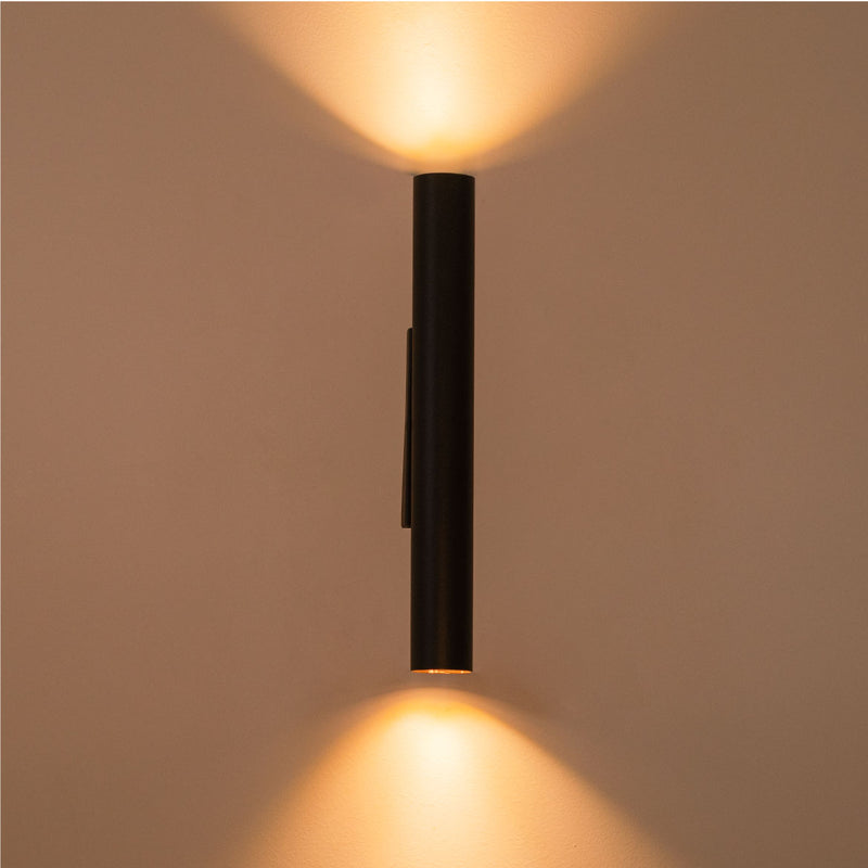 Arandela Tubo Cilindro 30cm Preto 2 fachos p/ MR11 Starlumen ST2773-Starlumen-