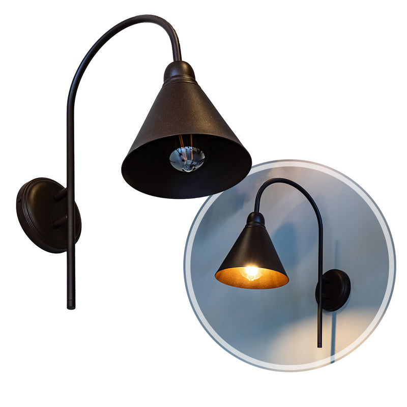 Arandela Valência Alumínio Marrom Corten p/ E27 Externa Biancoluce ST2959-Biancoluce-Starlumen