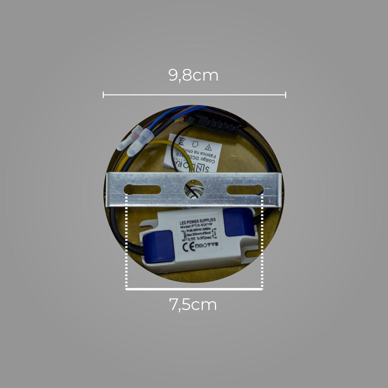 Arandela de Cristal 5W Branco Quente Bronze DCB02176 Sindora ST2906-Sindora-Starlumen