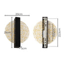 Arandela de Parede Cross LED 8W Haste Preta e Disco Transp. c/ Folhas Ouro Skyligth ST3101-Skylight-Starlumen