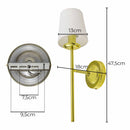 Arandela de Parede Dourada c/ Cúpula Branca p/ 1xE27 Old Artisan ST3117-Old Artisan-Starlumen